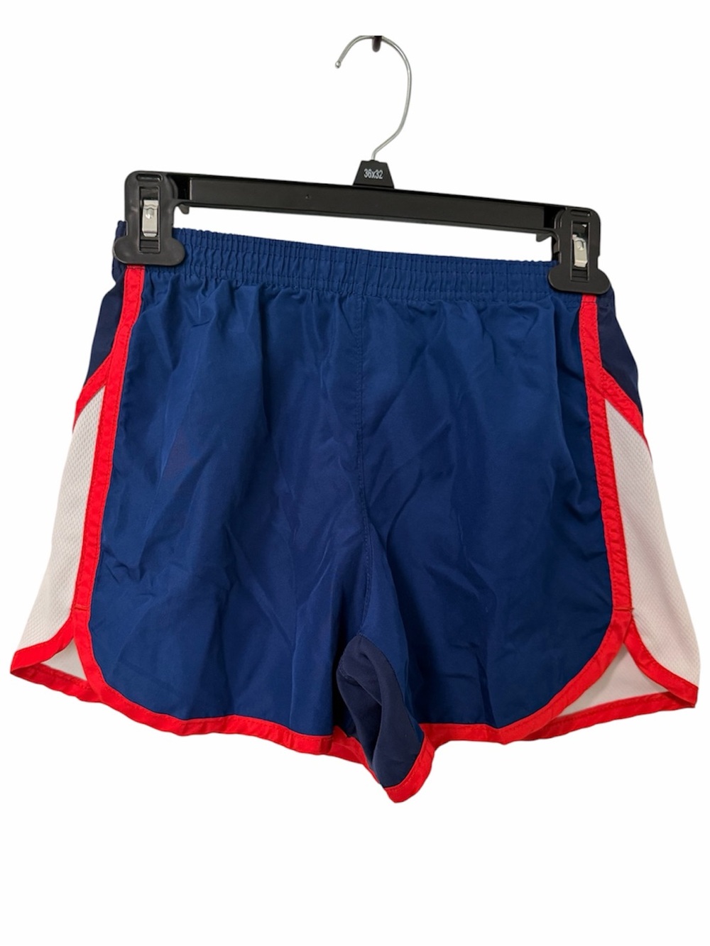 Navy Athletic Running Shorts with Red Trim